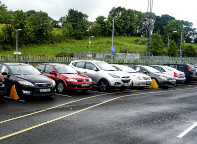 A number of cars were clamped at the station.