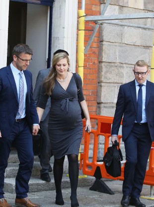 Psychologist Laura Brophy after giving evidence on the second day of public hearing at the Disclosures Tribunal in Dublin Castle.