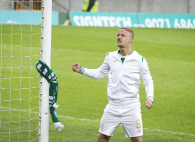 Griffiths had objects thrown at him during the game by Linfield fans.