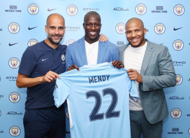 Mendy is unveiled by Man City.
