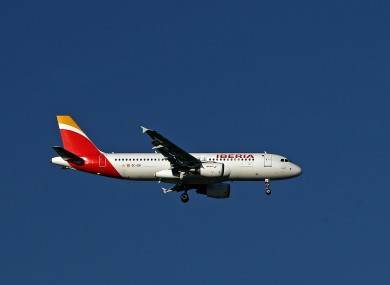 A stock photograph of an Iberia flight.