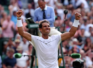 Rafa was in formidable form on Centre Court earlier.