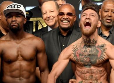 Conor McGregor faces Floyd Mayweather early Sunday morning Irish time.