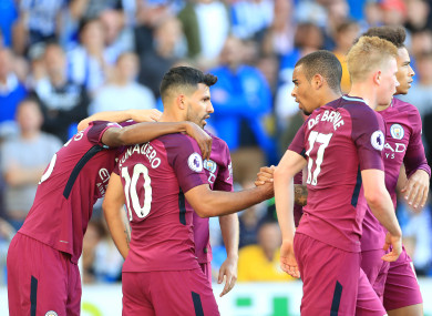 Sergio Aguero gave City the lead with 20 minutes remaining.