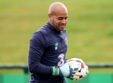 Randolph during Ireland training this week.