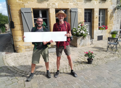 Eamonn Donnelly (left) and his friend Sepp Tieber (right)