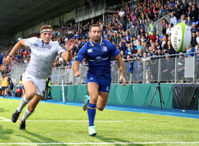 Dave Kearney won the race to score Leinster's second try.