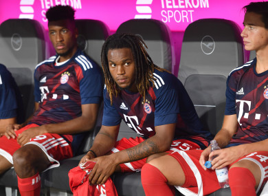 Renato Sanches (centre) has struggled for game time at Bayern.