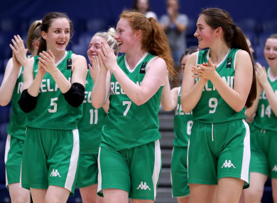 Ireland celebrate after Wednesday's win over Ukraine.