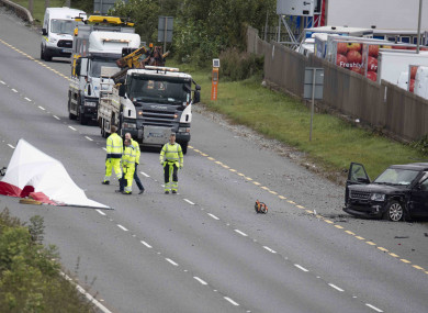 The scene of the crash.