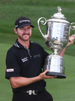 Jimmy Walker after winning the USPGA Championship last year.