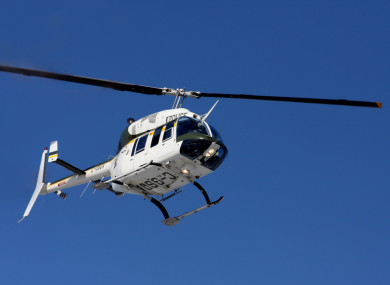 Stock photo of a police helicopter.