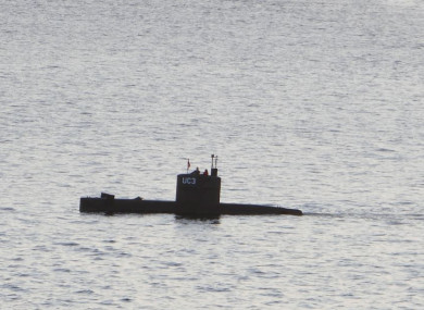 Danish submarine Nautilus in Copenhagen during the search