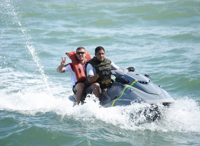 Lukas Podolski - having fun, not committing crimes.