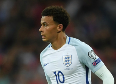 Dele Alli came under fire for giving a middle-finger gesture while playing for England.