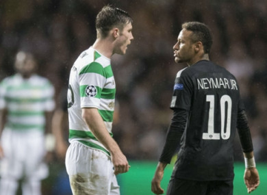 Neymar attracted controversy with his antics against Celtic.