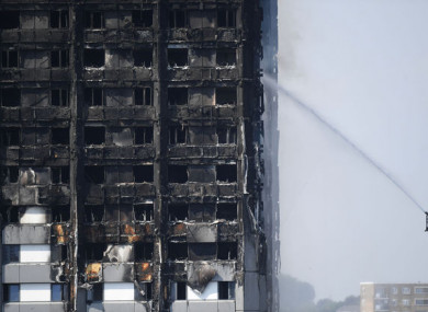 The aftermath of the fire.