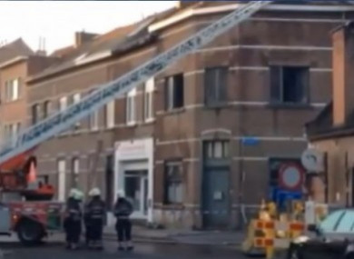 The scene of the fire.