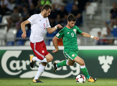Shane Long saw little of the ball as Georgia enjoyed the lion's share of possession.