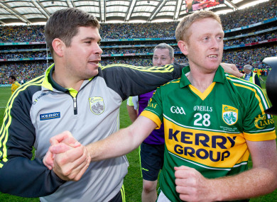 Éamonn Fitzmaurice and Colm Cooper after the 2014 All-Ireland final.