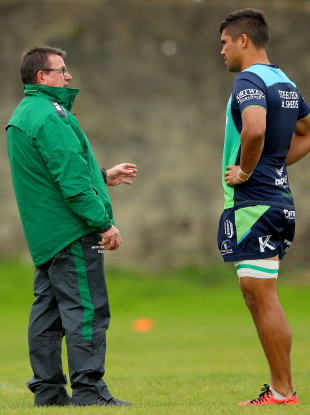 Kieran Keane and Jarrad Butler on the training ground this week.