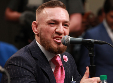 UFC lightweight champion Conor McGregor.