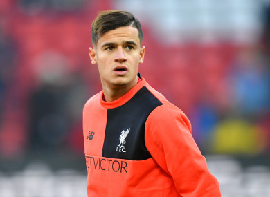 Coutinho hasn't featured for Liverpool yet this season.