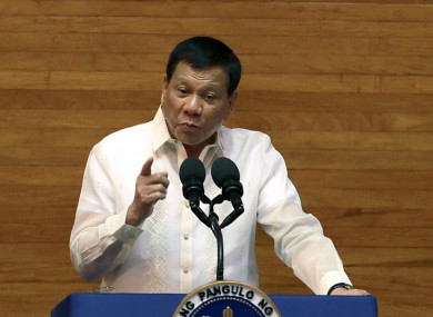 Philippine President Rodrigo Duterte