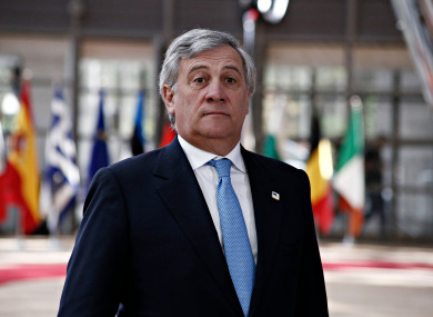 The President of the European Parliament Antonio Tajani