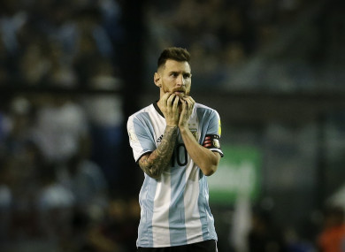 Messi after last night's draw.