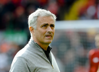 Mourinho is into his second season in charge of Manchester United.