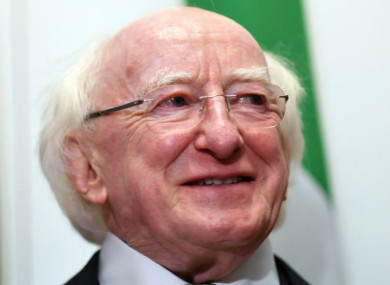 Michael D Higgins pictured in Canberra last week