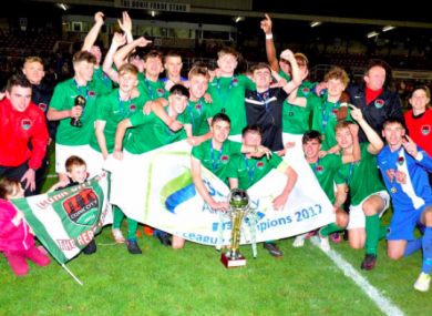 City celebrate winning the U17 National League.