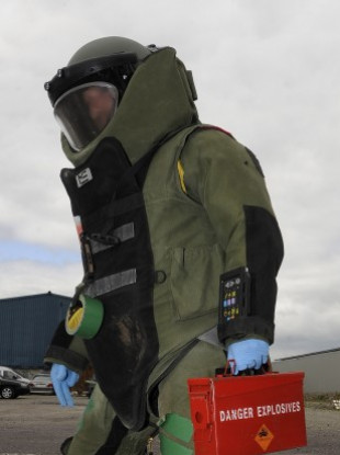 File photo of a member of an Army bomb disposal team
