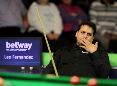 Leo Fernandez on day one of the 2017 Betway UK Champions at the York Barbican.