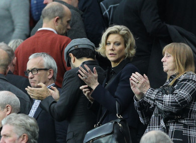 Staveley (centre) at St James' Park last month.