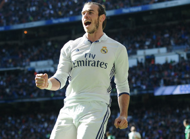 Real Madrid forward Gareth Bale