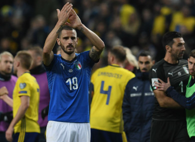 Italy defender Leonardo Bonucci.