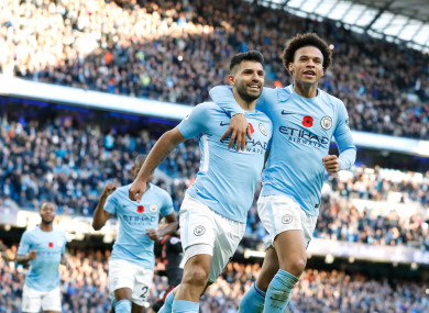 Man City are currently eight points clear at the top of the Premier League.