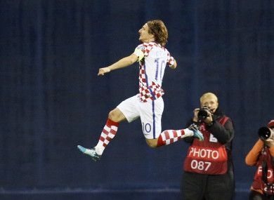 Modric hit the opening goal.