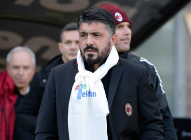 Milan boss Gennaro Gattuso insists he has had no thoughts of quitting.