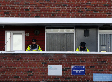 Gardaí at the scene this morning.