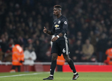 Pogba will miss the derby and two more Premier League games after his red card.
