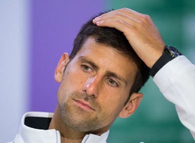 12-time grand slam champion Novak Djokovic