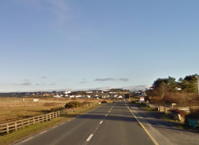 The road near where the crash happened at Sandhill, Dunfanaghy, Co Donegal.