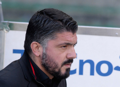 AC Milan coach Gennaro Gattuso.