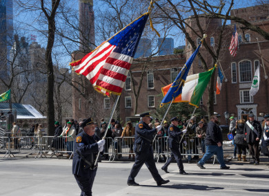 File photo. St Patrick's Day parade in New York City.