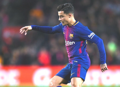 Bracelona's Philippe Coutinho.