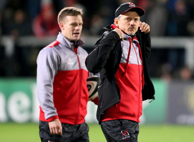 Assistant Coach Dwayne Peel and Director of Rugby Les Kiss ahead of the game.