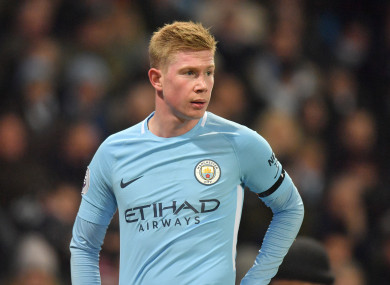 Kevin De Bruyne has been one of Man City's most influential players this season.